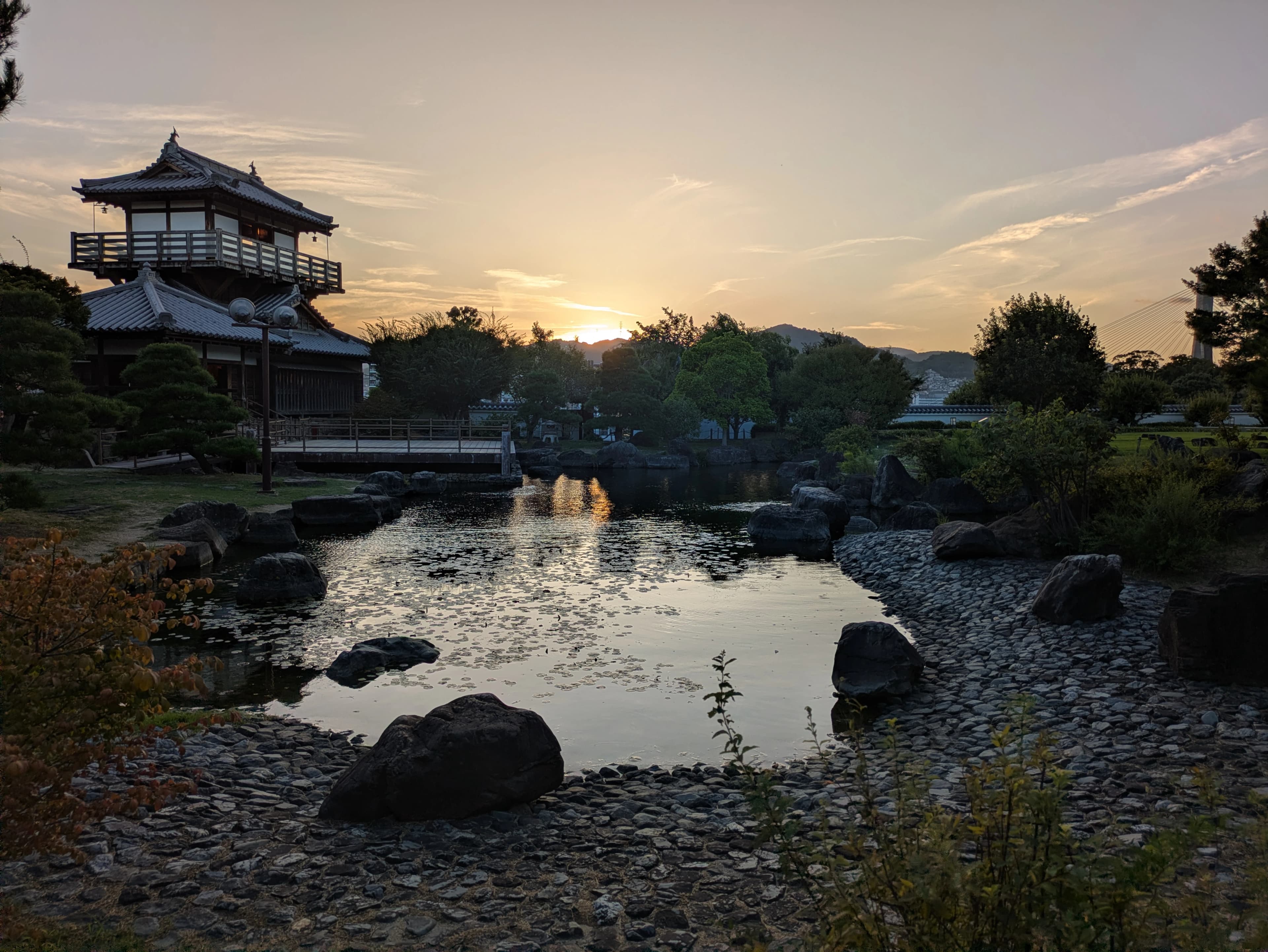 A calm visual placeholder for Minoh's forests, Katsuo-ji and Ikeda's mountain scenery.