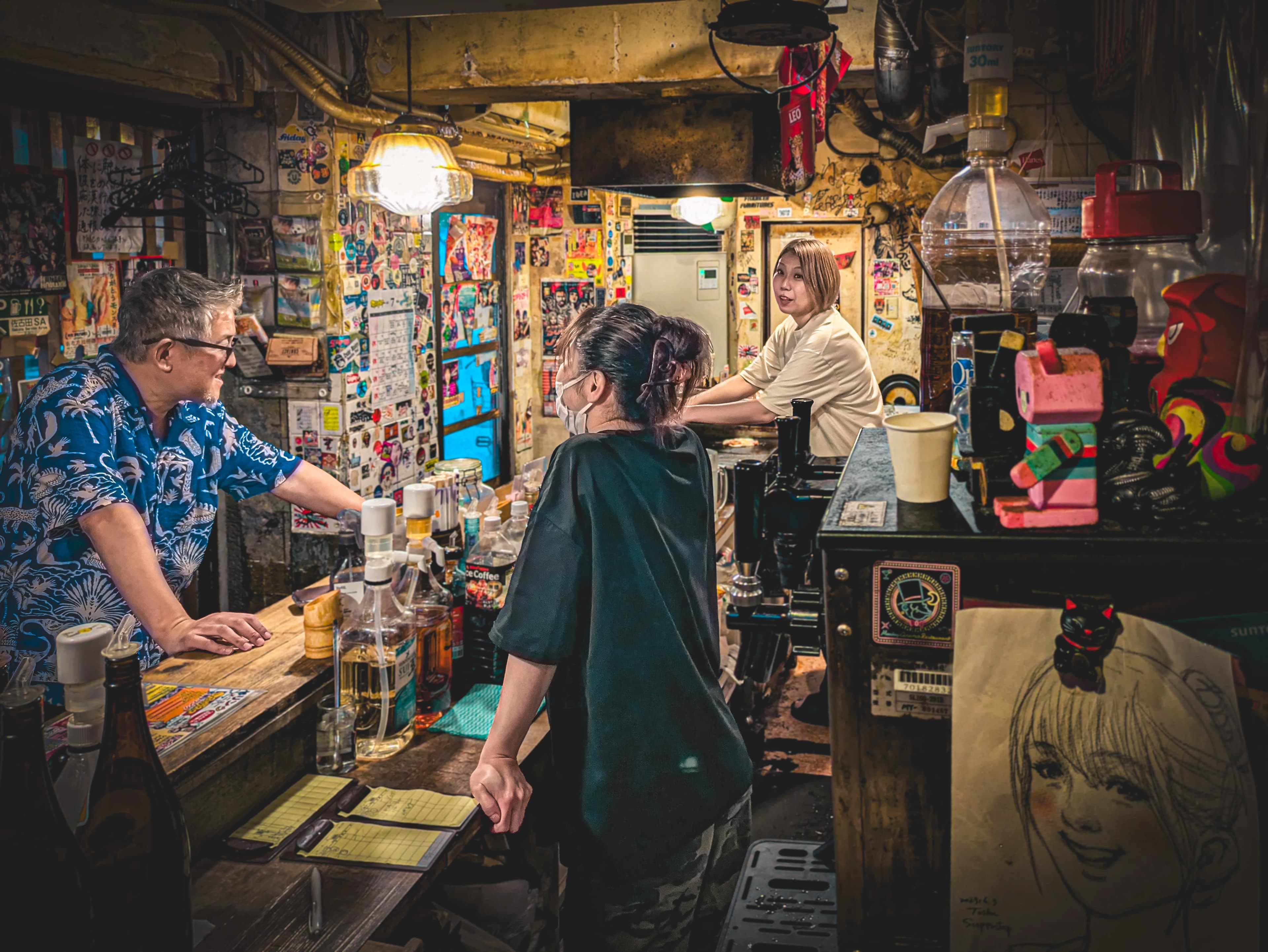 A calm visual placeholder for a local nightlife experience in Osaka.
